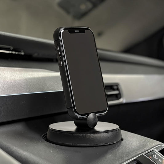 Frbkn Magnetic Phone Mount - Universal Car & Desk Phone Holder - Strong Magnetic Grip with 360-Degree Rotation - Compact & Durable