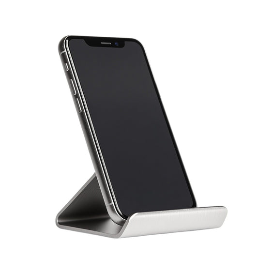 Frbkn Desktop Phone Stand - Foldable & Adjustable Aluminum Cell Phone Holder for Desk - Ergonomic Viewing Angle for Office & Home